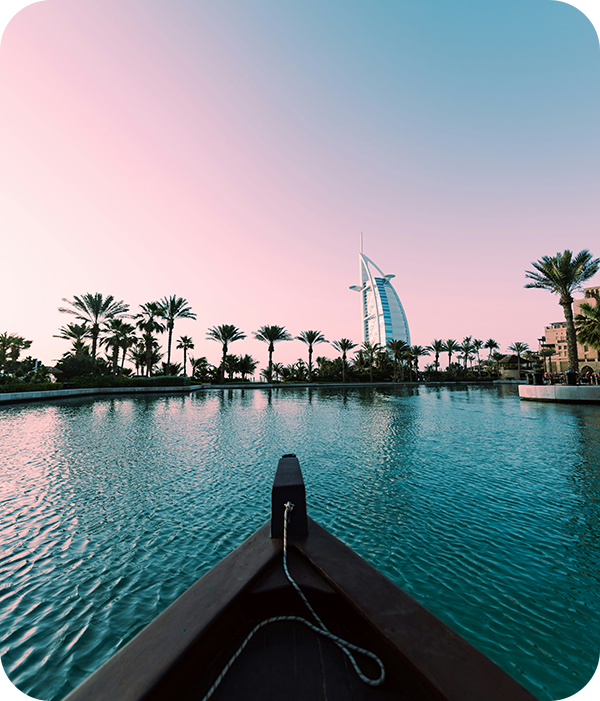 Boat Cruising On Dubai Canal