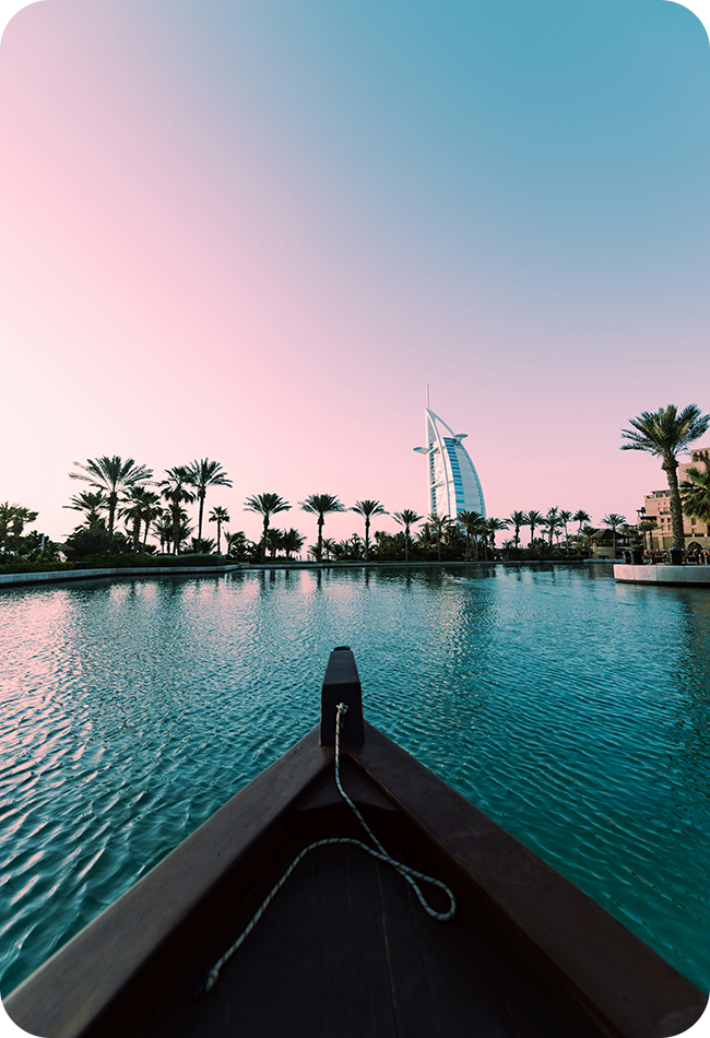 Boat Cruising On Dubai Canal